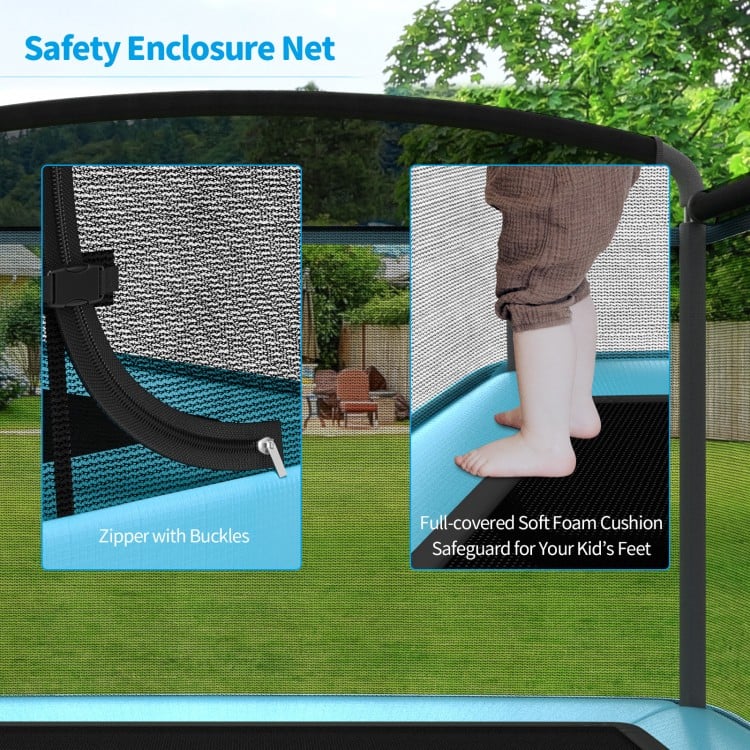 6 Feet Kids Entertaining Trampoline with Swing Safety Fence