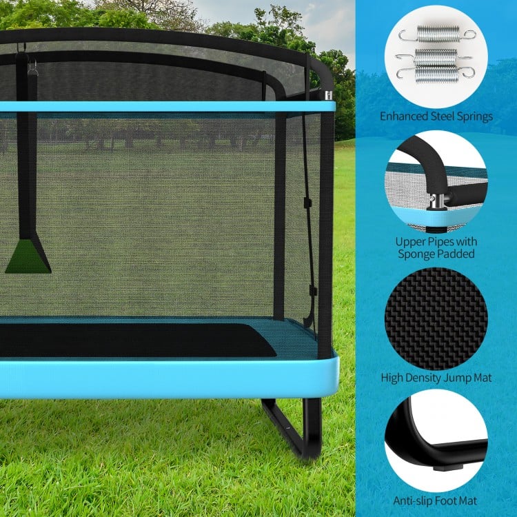 6 Feet Kids Entertaining Trampoline with Swing Safety Fence