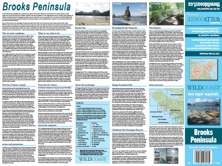 201 Brooks Peninsula Kayaking and Boating Map 