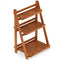 Foldable 3-Tier Solid Wood Plant Stand for Patio Balcony