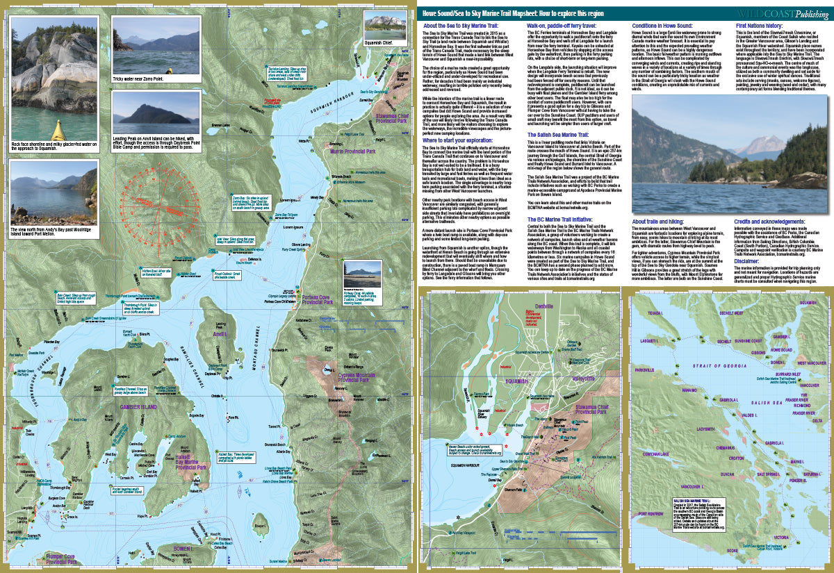 108 Sea to Sky Marine Trail / Howe Sound Kayaking Map 