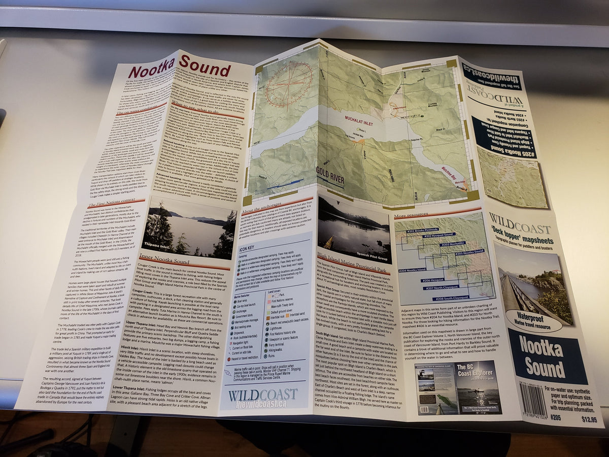 205 Nootka Sound Kayaking and Boating Map 