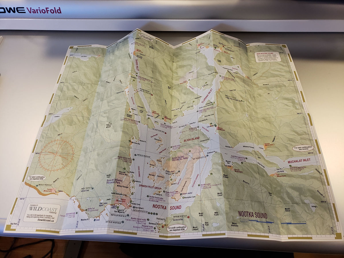 205 Nootka Sound Kayaking and Boating Map 