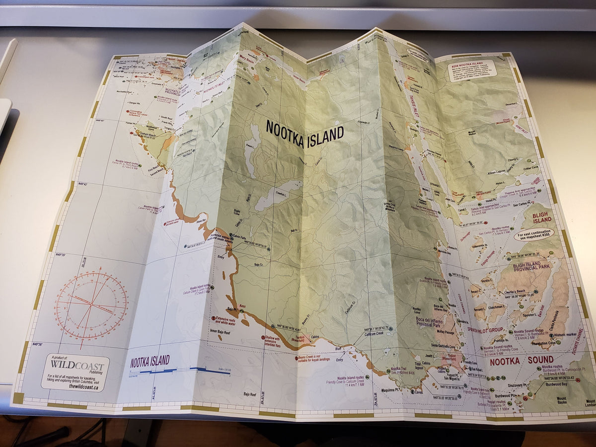 204 Nootka Island Kayaking and Boating Map 