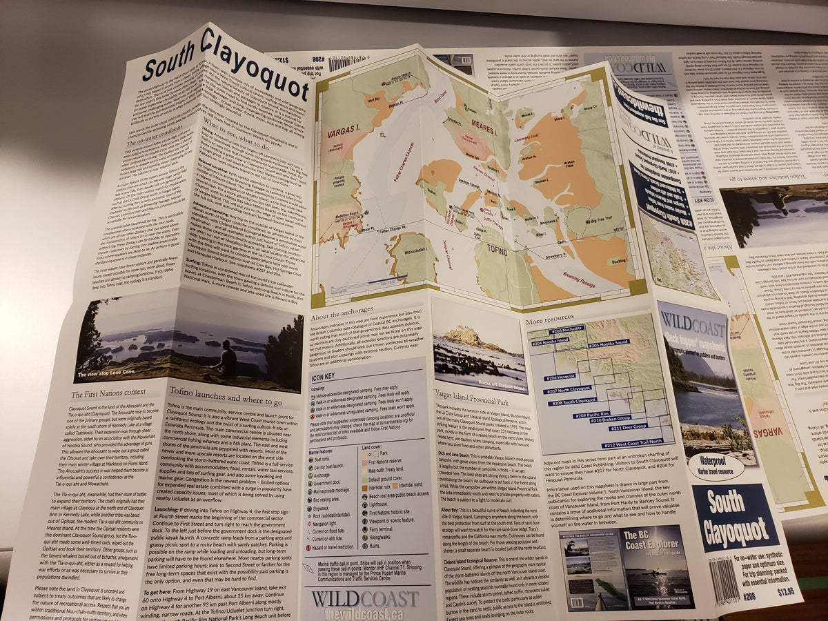208 South Clayoquot Sound Kayaking and Boating Map 