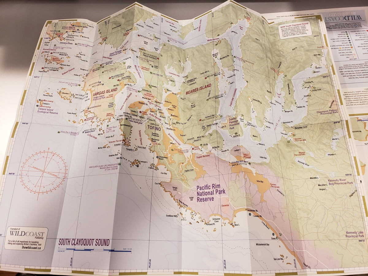208 South Clayoquot Sound Kayaking and Boating Map 