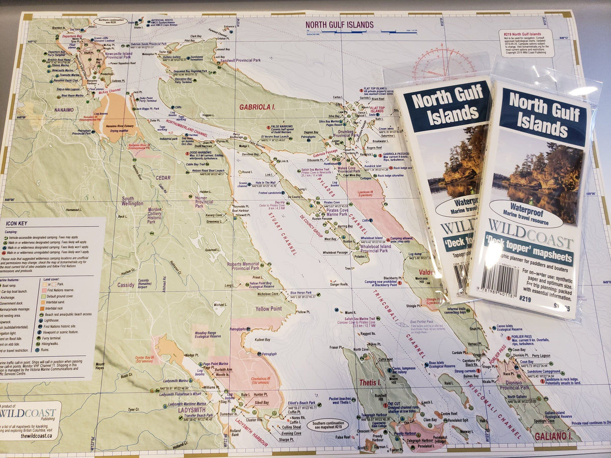 219 North Gulf Islands Kayaking and Boating Map 