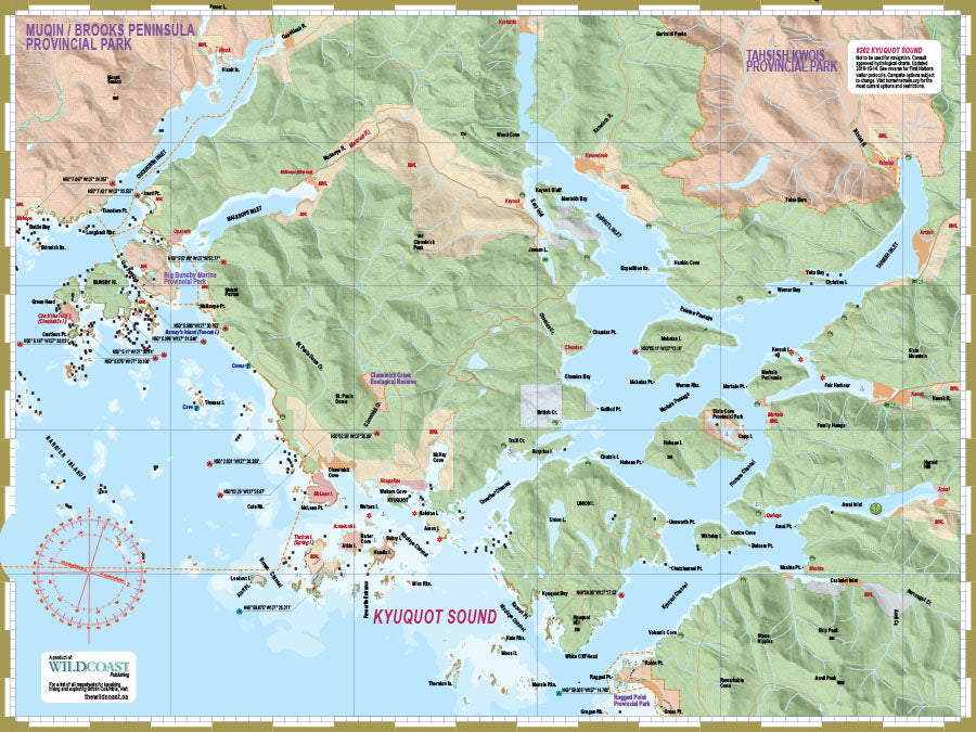 202 Kyuquot Sound Kayaking and Boating Map 