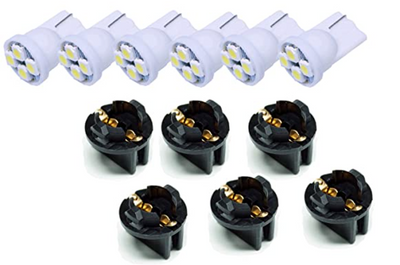 T10 #168 #194 12V LED instrument Panel Dash Cluster Light Bulb with 1/2" Twist Lock Socket 