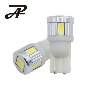T10 6SMD 5630 LED Automotive White 6000K Bulb for DRL License Light Front Light Bulb 