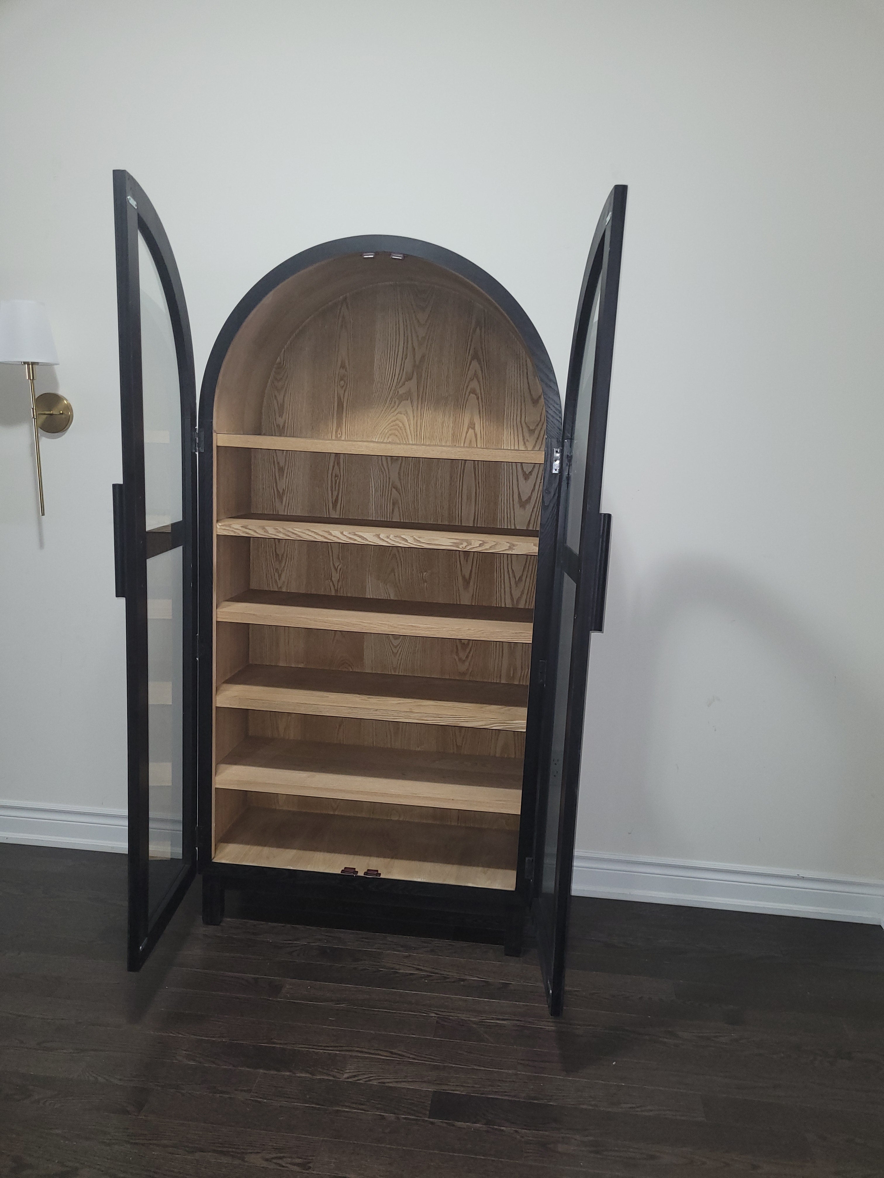 Arch Cabinet, Black Finish 
