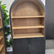Arco Luxe Arch Cabinet | Black Finish, Solid Wood, Soft-Close Doors, 4 Shelves
