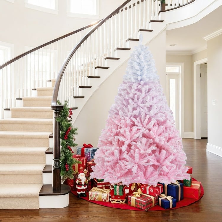 7 ft New Artificial Christmas Tree with Folding Metal Stand and 456 Branch Tips