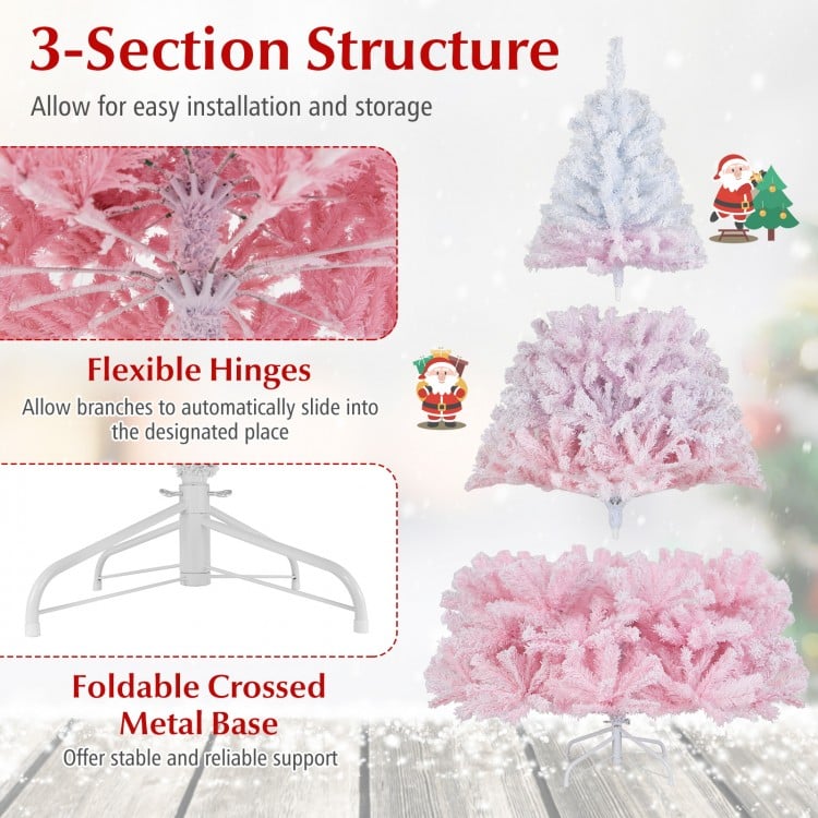 7 ft New Artificial Christmas Tree with Folding Metal Stand and 456 Branch Tips