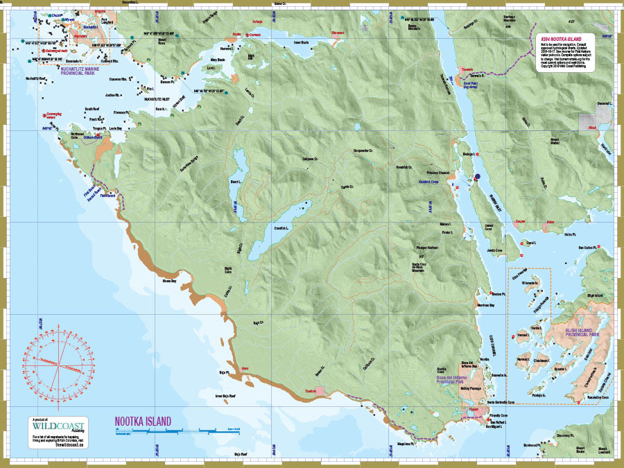 204 Nootka Island Kayaking and Boating Map 