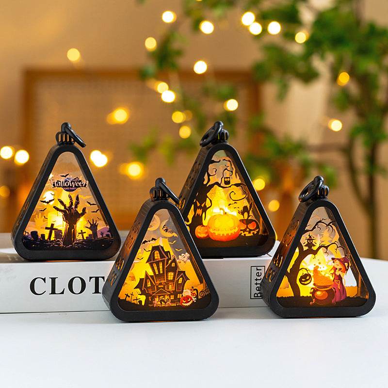 Halloween Decorations Portable Pumpkin Lamp Layout Props 