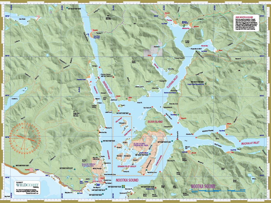 205 Nootka Sound Kayaking and Boating Map 