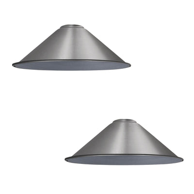 Lamp Shades Cone Shaped Metal Chrome~1689 