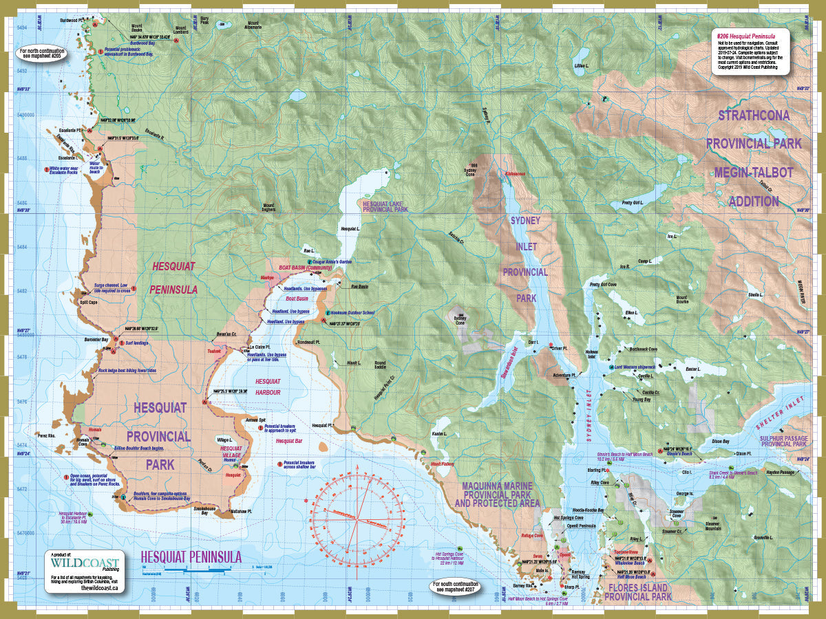 206 Hesquiat Peninsula Coast and Trail Map 