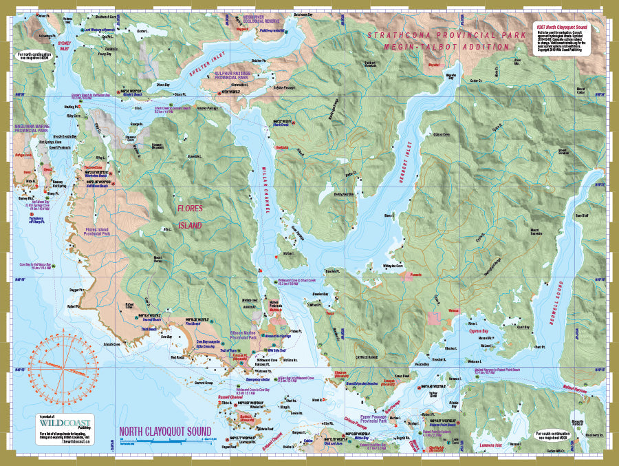 207 North Clayoquot Sound Kayaking and Boating Map 