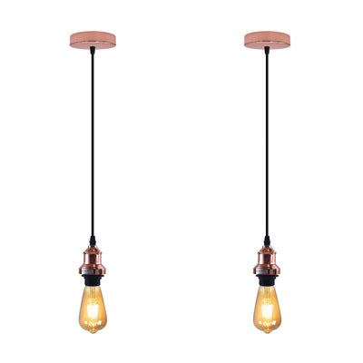 Vintage Metal Rose Gold Pendant Light ~1661 