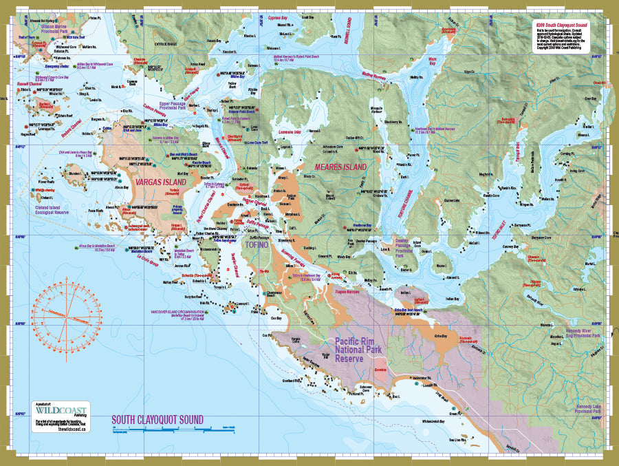 208 South Clayoquot Sound Kayaking and Boating Map 