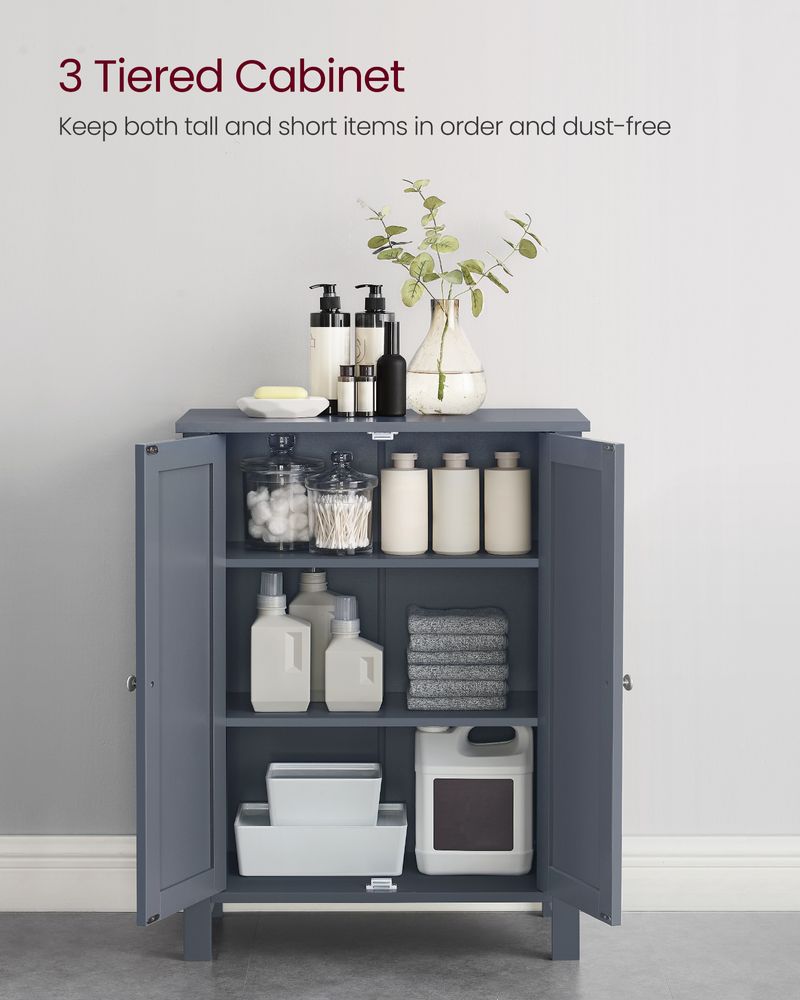 VASAGLE Bathroom Storage Unit with 2 Adjustable Shelves 