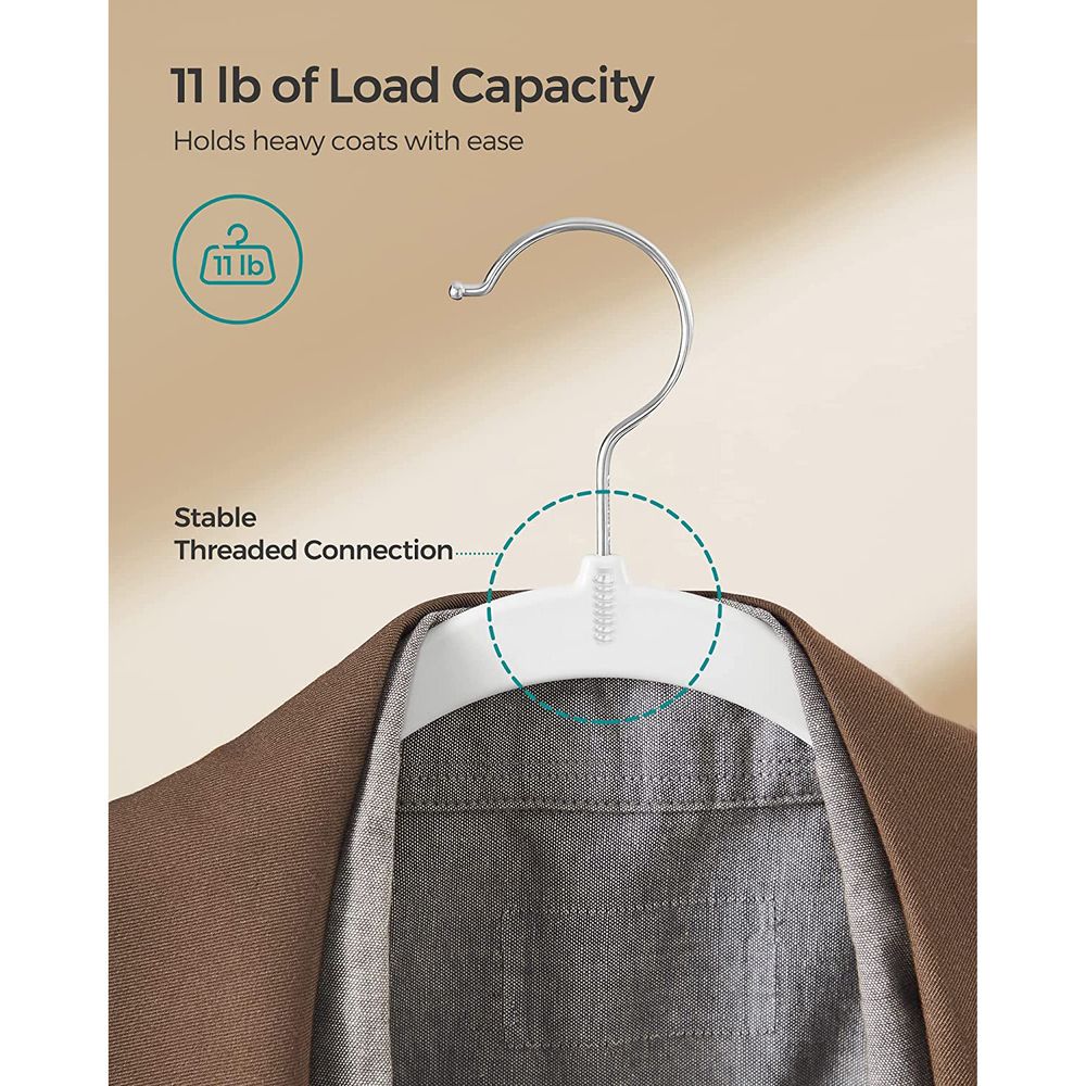 SONGMICS Pack of 50 Plastic Coat Hangers 