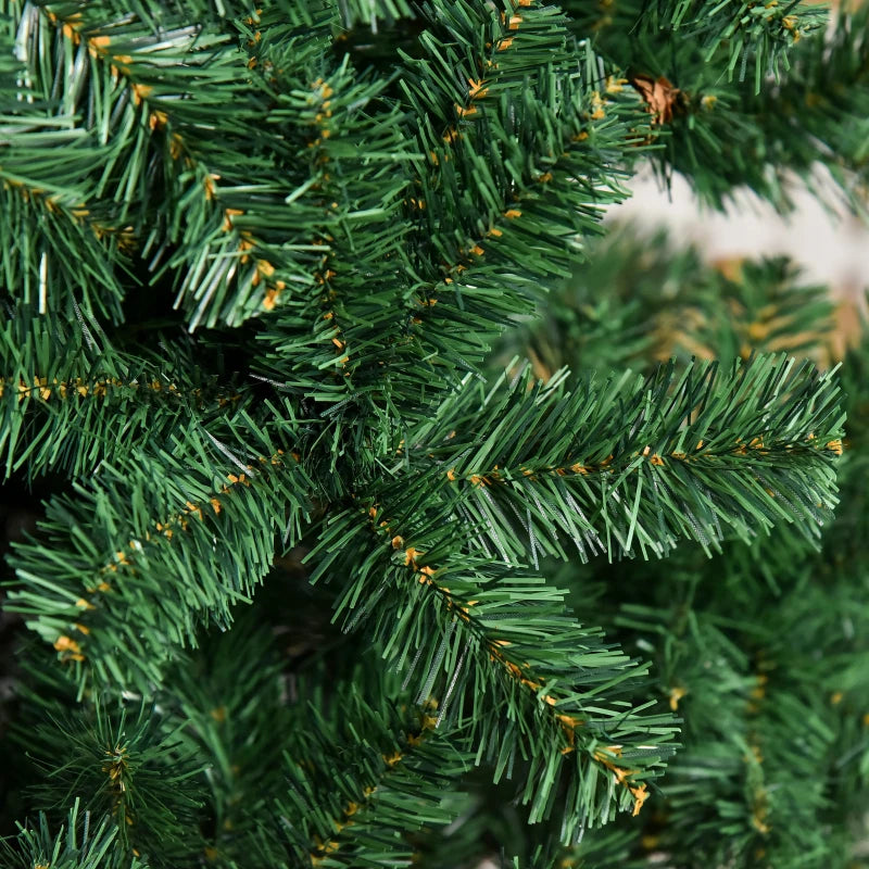 HOMCOM Green Artificial Christmas Tree with Ornaments, Holiday Xmas Decoration for Home, Office & Party 