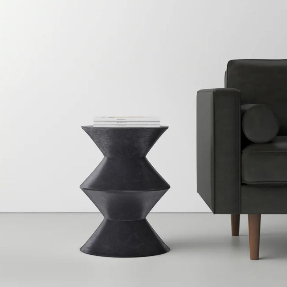 Charlie Concrete Terrazzo Mid-Century End Table 