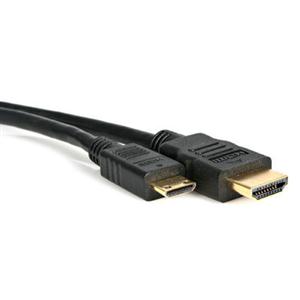 StarTech.com 6ft Mini HDMI to HDMI Cable with Ethernet, 4K 30Hz High Speed Mini HDMI 1.4 (Type-C) Device to HDMI Adapter Cable/Cord, M/M