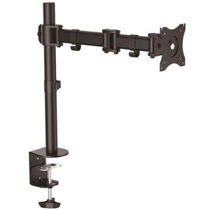 Desk Mount Monitor Arm 34" (17.6lb/8kg) VESA Displays, Articulating Monitor Pole Mount, Height Adjustable, Clamp/Grommet 