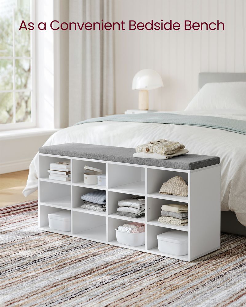 VASAGLE Shoe Bench with Cushion 