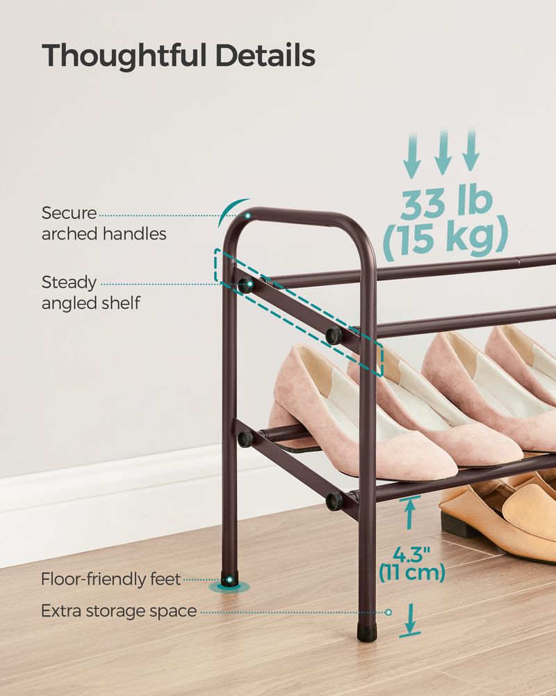 SONGMICS Expandable Shoe Rack 