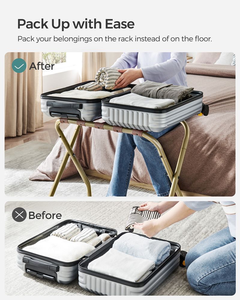 SONGMICS Folding Luggage Rack 