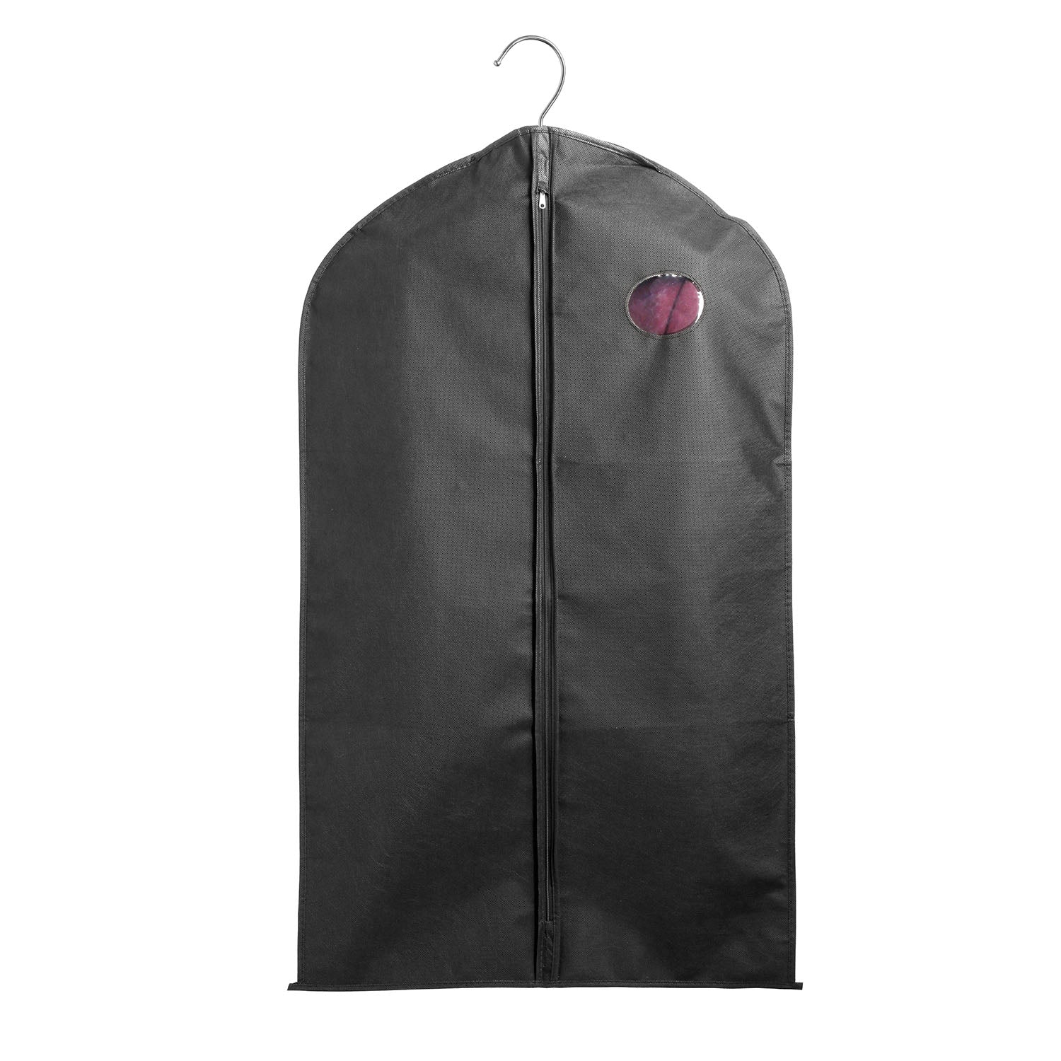 5pcs 39" Garment Bags Hanging Suit Bags Covers Breathable with Full Zipper Transparent Window for Suit Dress Coat Storage Travel Use 