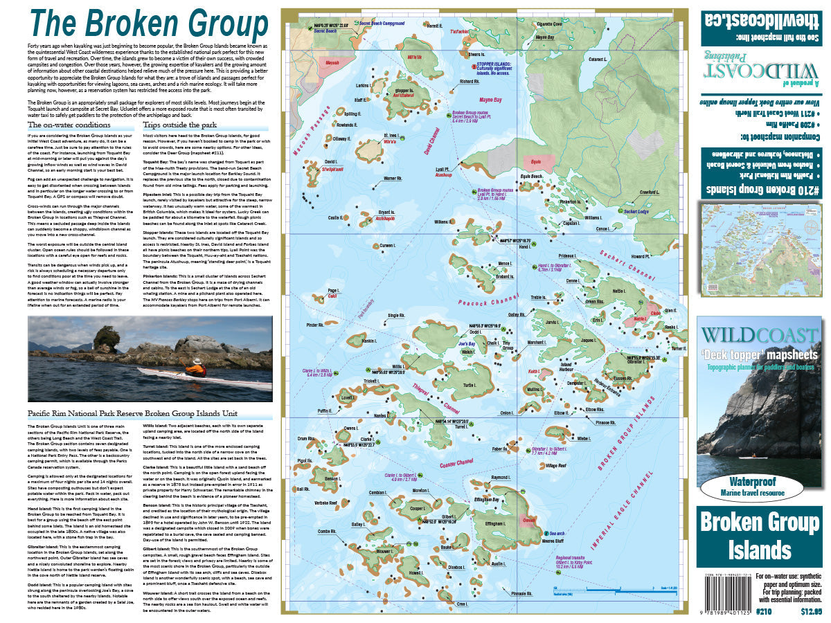 210 Broken Group Islands Kayaking and Boating Map 