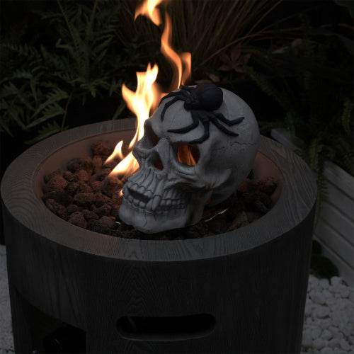 Demon Skull,Suitable For Outdoor Fireplace And Fire Pit, Halloween Decoration 