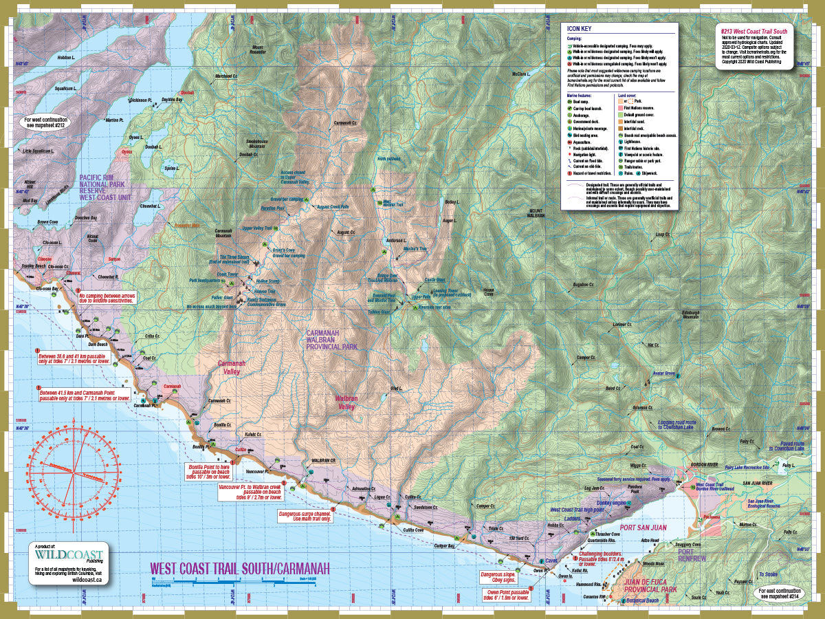 213 West Coast Trail South Trail and Marine Map 