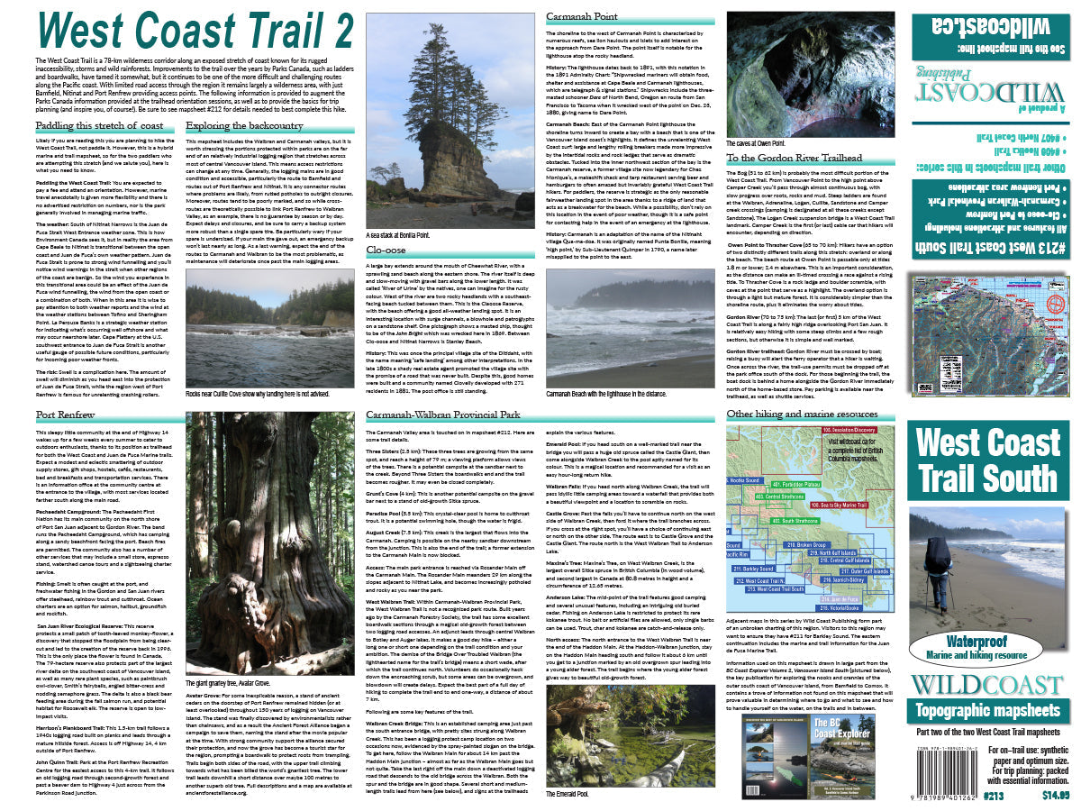 213 West Coast Trail South Trail and Marine Map 