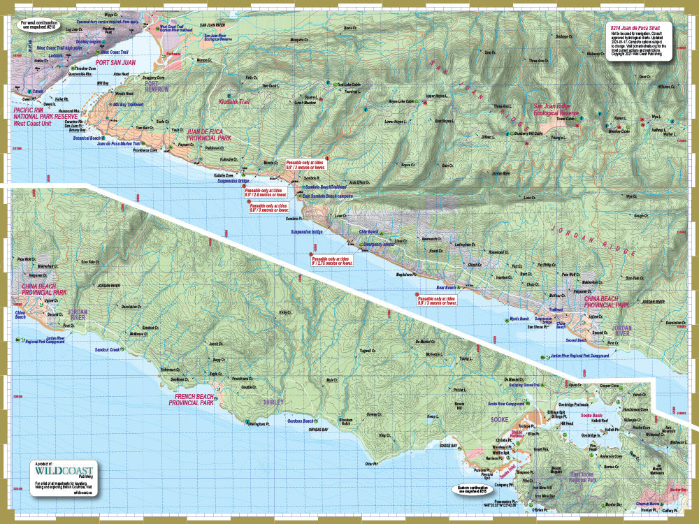 214 Juan de Fuca Trail and Marine Map 