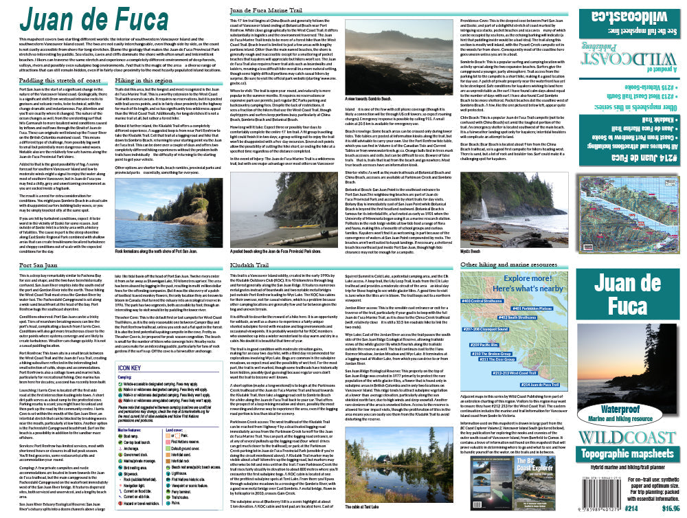 214 Juan de Fuca Trail and Marine Map 