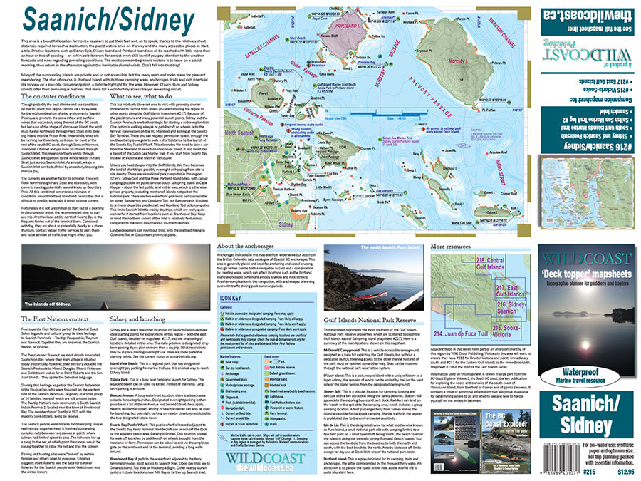 216 Saanich-Sidney Kayaking and Boating Map 