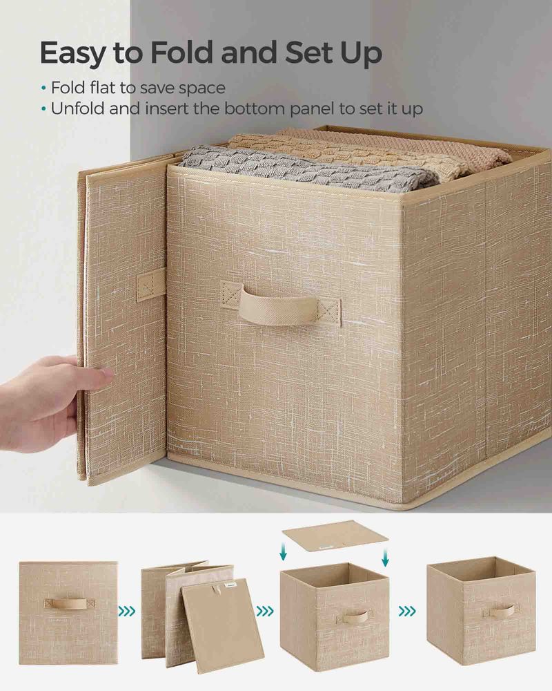 SONGMICS Set of 8 Foldable Storage Cubes 