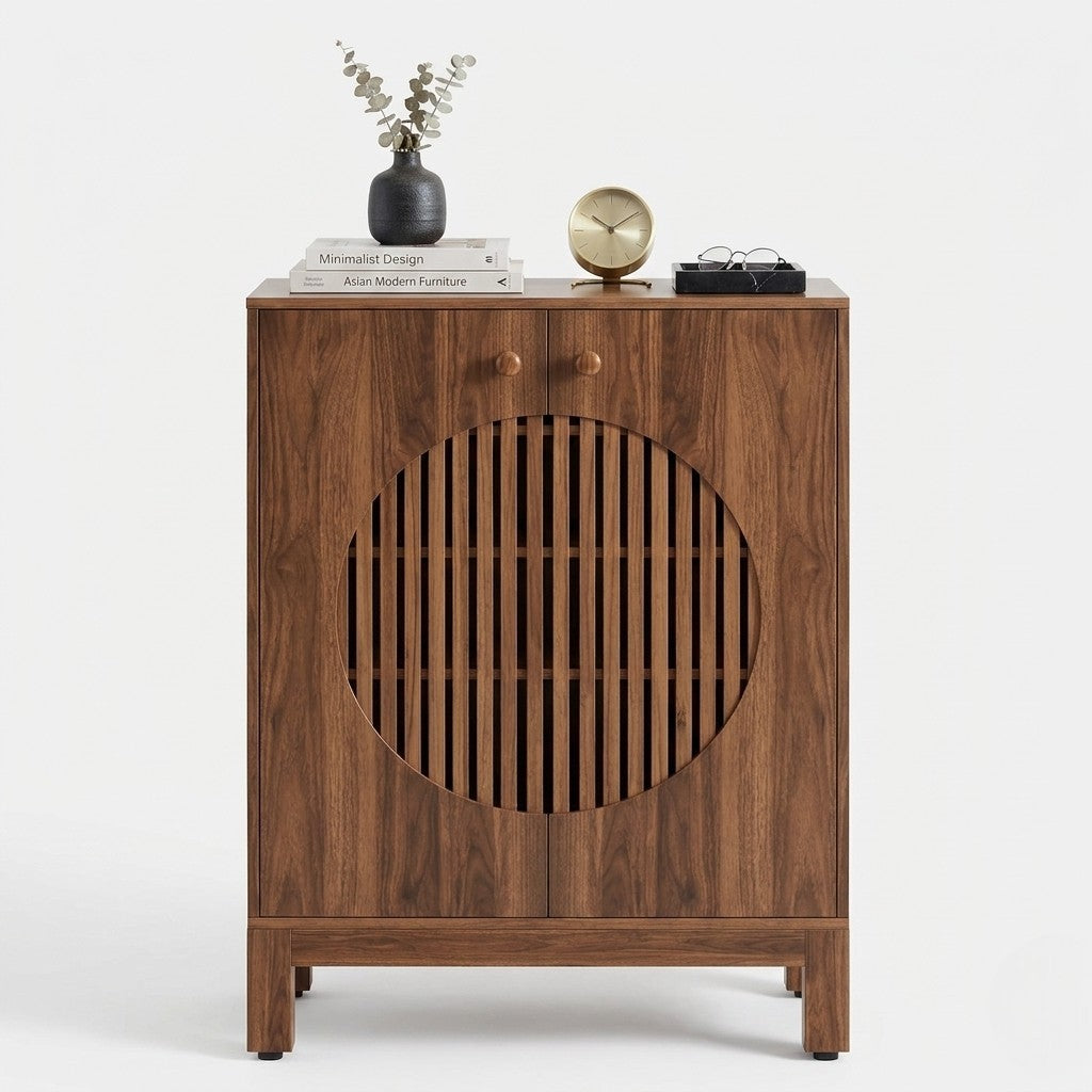 Farmhouse Wooden Sideboard Cabinet, Buffet Storage Unit with Flexible Shelving