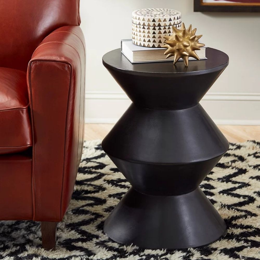 Charlie Concrete Terrazzo Mid-Century End Table 