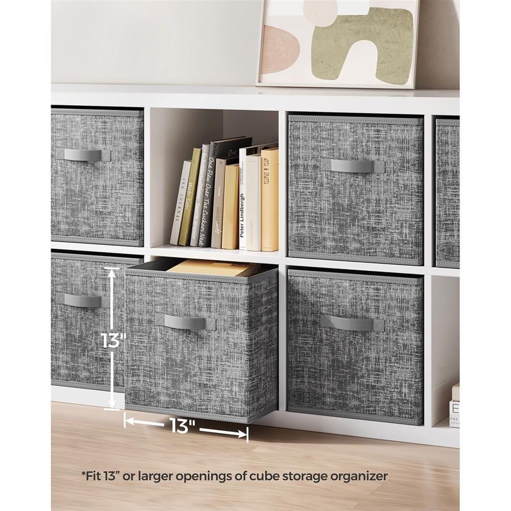 SONGMICS Non-Woven Fabric Storage Cubes with Double Handles 