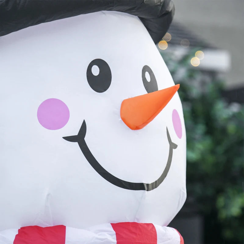 HOMCOM 7.9FT Inflatable Christmas Snowman Decoration, LED Lighted Blow Up for Indoor & Outdoor Holiday Yard Display 