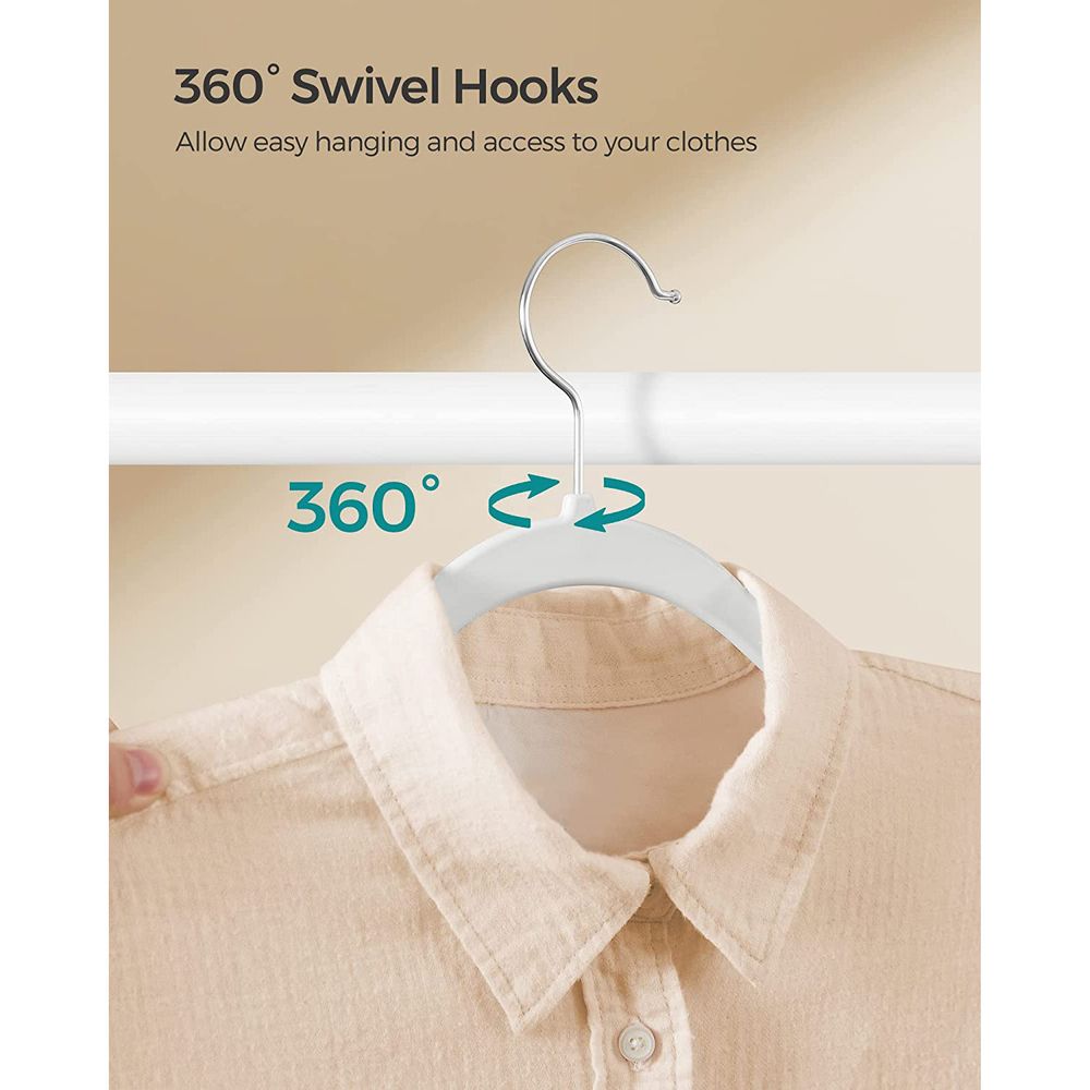 SONGMICS Pack of 50 Plastic Coat Hangers 