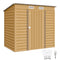 6 x 4FT Galvanized Garden Storage Shed, Metal Outdoor Shed with Double Doors and 2 Vents, Yellow